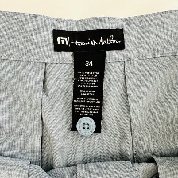 Travis Mathew Beck Golf Shorts Size 34 Light Blue 9.5" Inseam Casual Golf Beach - Picture 4 of 6